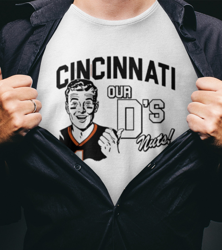 Cincinnati Our D's Nuts Football Orange Bengals T-Shirt