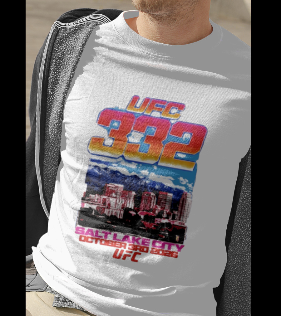 UFC 332 Salt Lake City October 3rd 2026 Urban Skyline Event T-Shirt