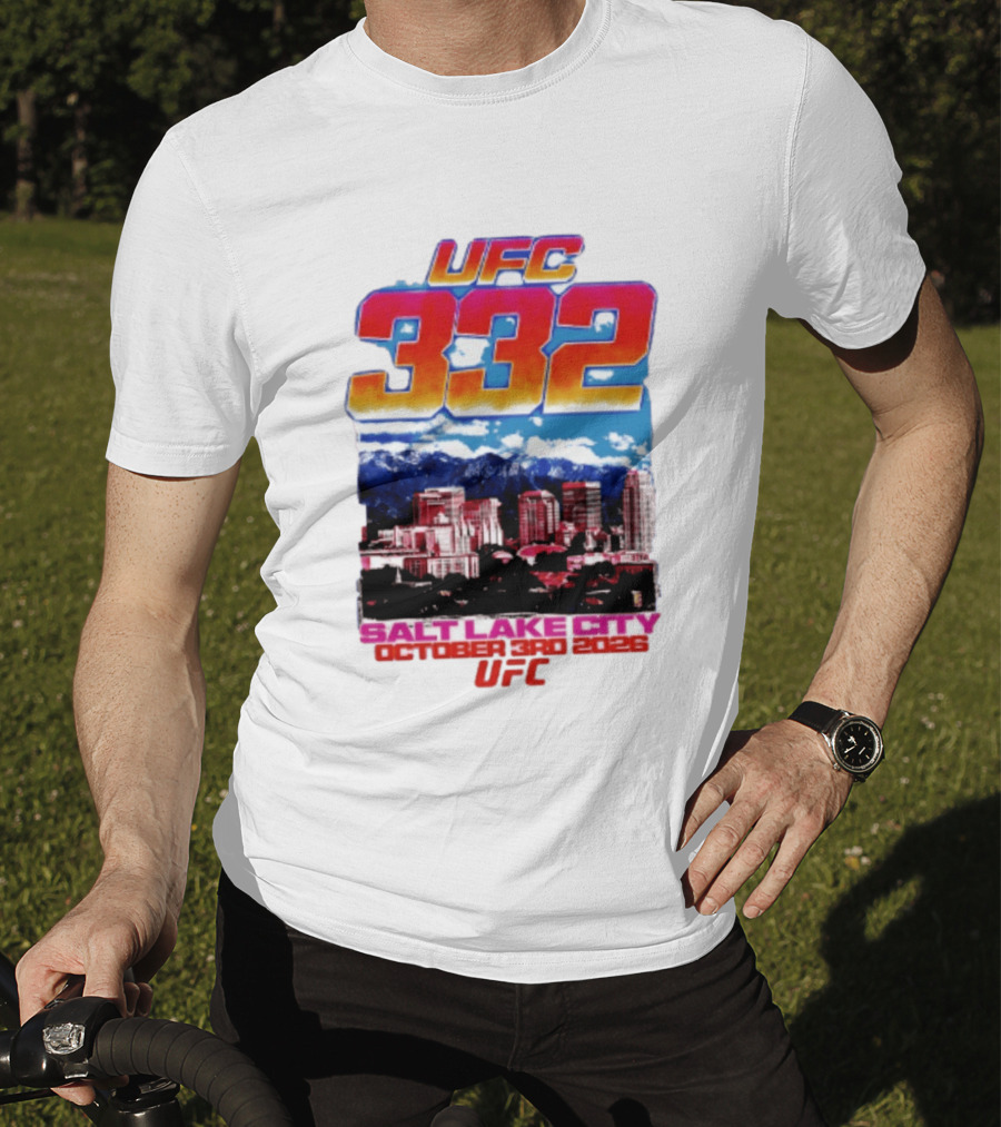 UFC 332 Salt Lake City October 3rd 2026 Urban Skyline Event T-Shirt
