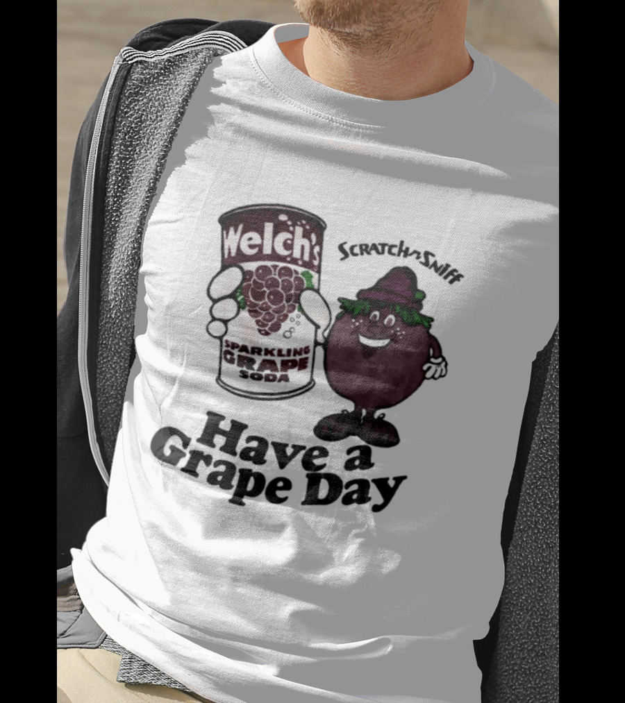 Welch's Scratch N Sniff Sparkling Grape Have A Grape Day T-Shirt