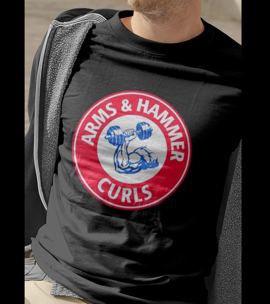Arms And Hammer Curls Gym Weightlifting Dumbbell Muscle Training T-Shirt