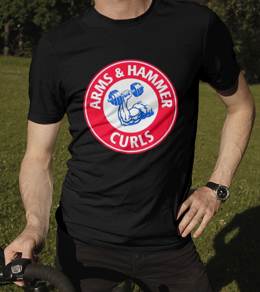 Arms And Hammer Curls Gym Weightlifting Dumbbell Muscle Training T-Shirt
