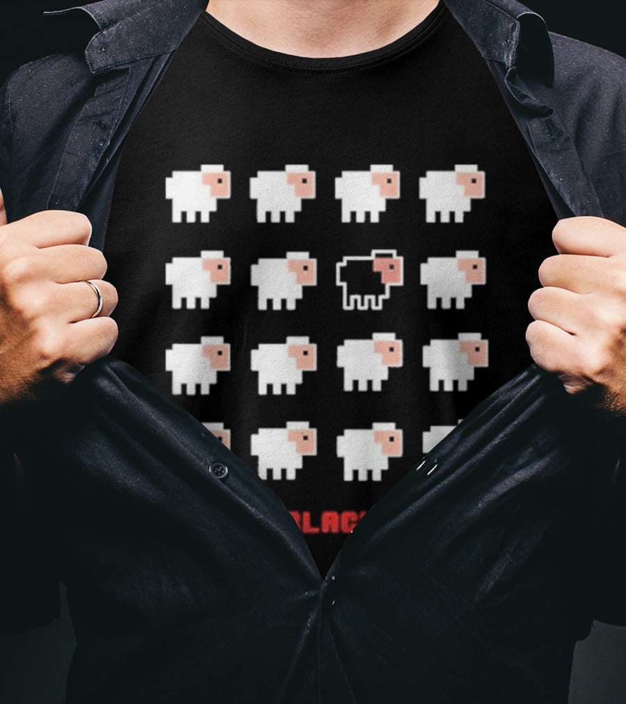 Be The Black Sheep Pixel Art Individualism Unique Lamb T-Shirt