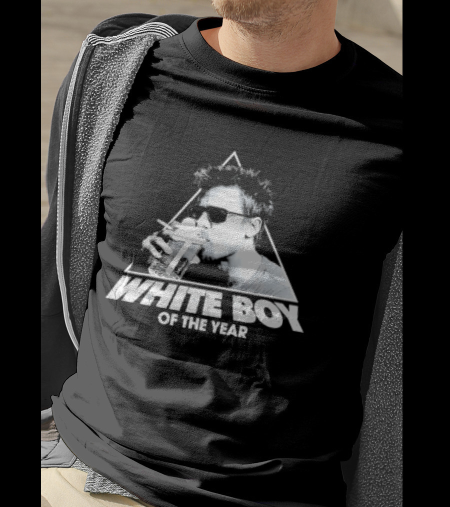 White Boy Of The Year Brad Pitt Fight Club Smoking And Beer T-Shirt