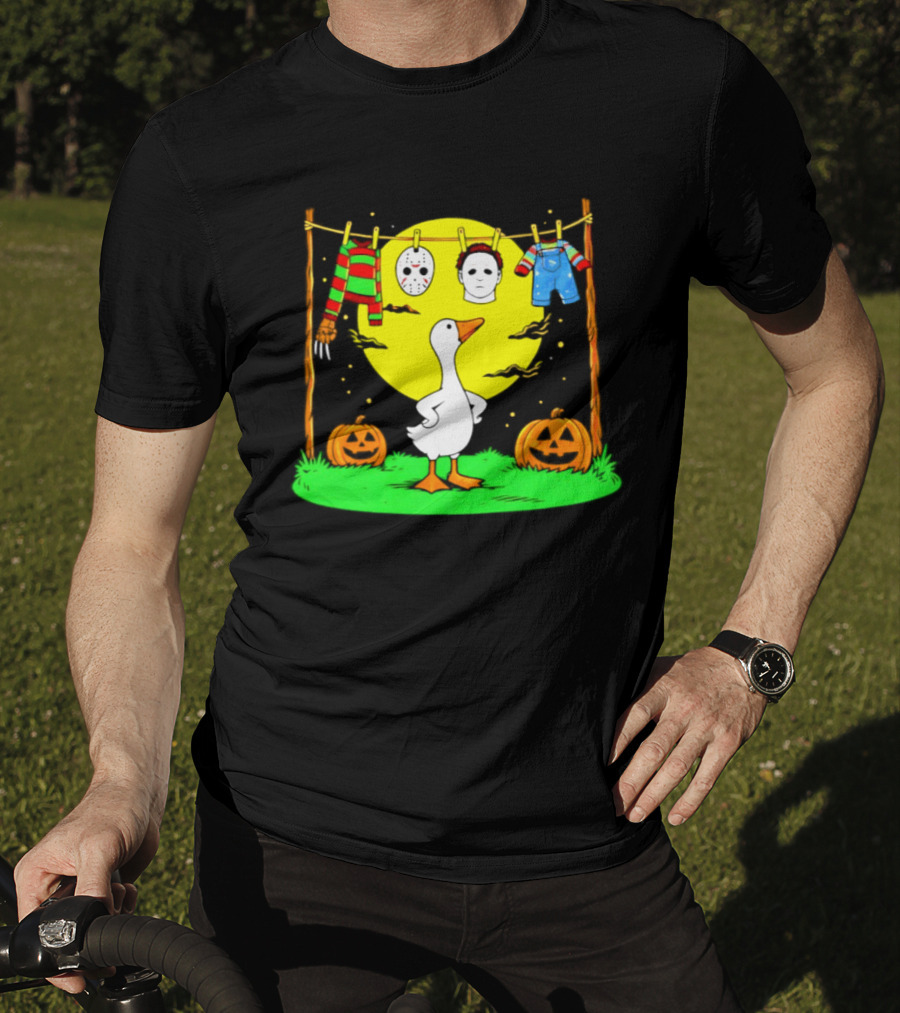 Goose Horror Halloween '26 Pumpkin Jason Freddy Chucky Outfits T-Shirt