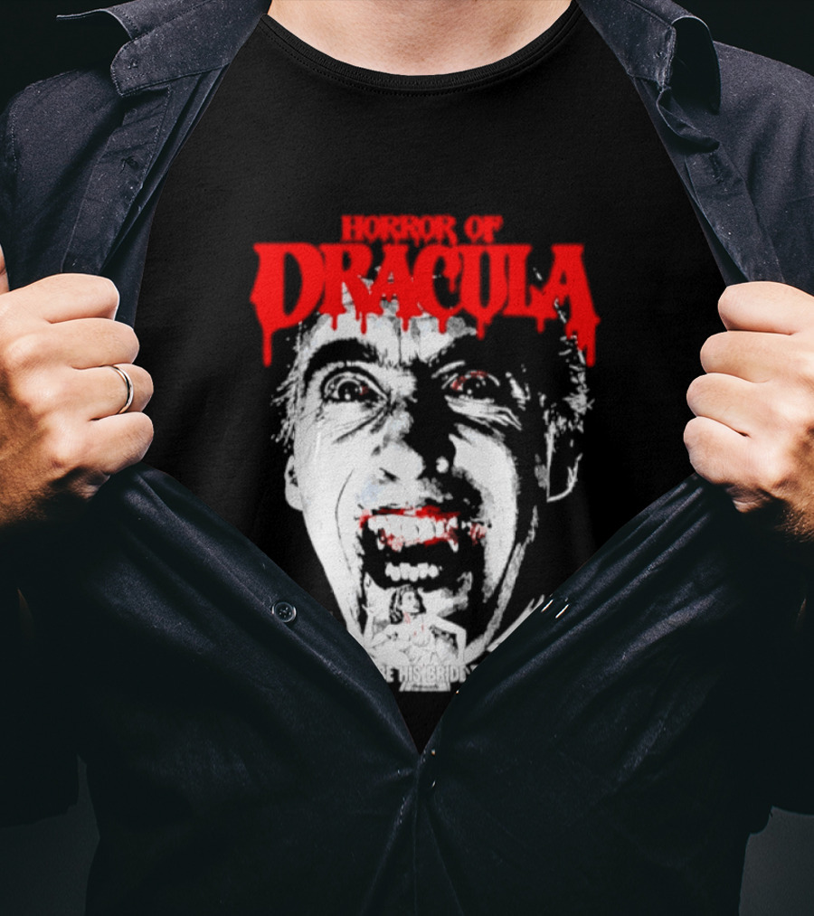 Horror Of Dracula Who Will Be His Bride Tonight Vintage Vampire Movie T-Shirt
