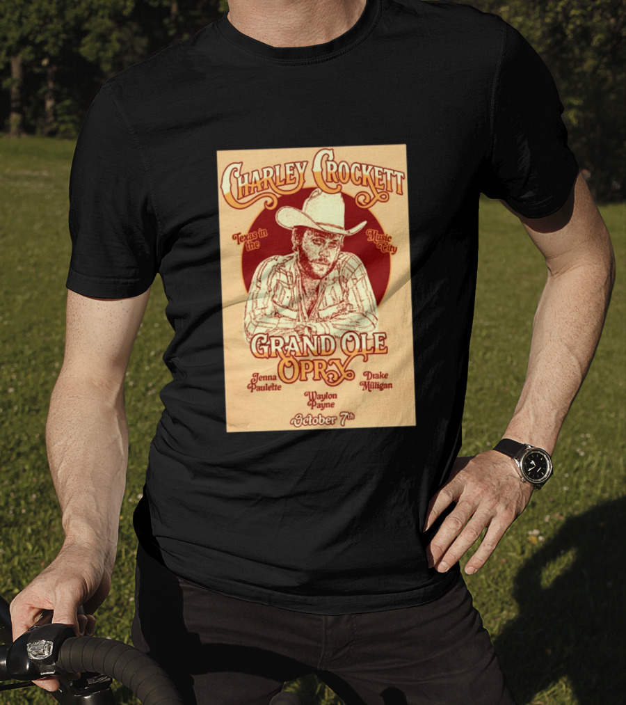 Charley Crockett Grand Ole Opry Nashville October 7 Texas In The Music City T-Shirt