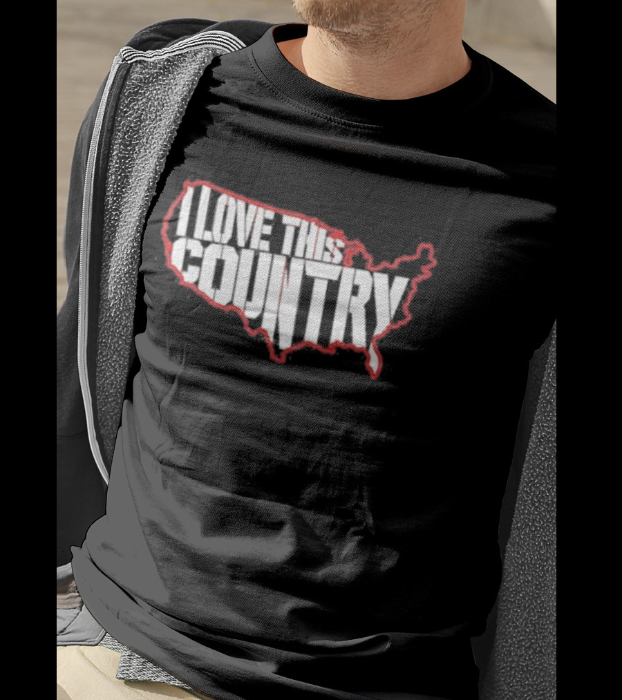 I Love This Country United States Map T-Shirt