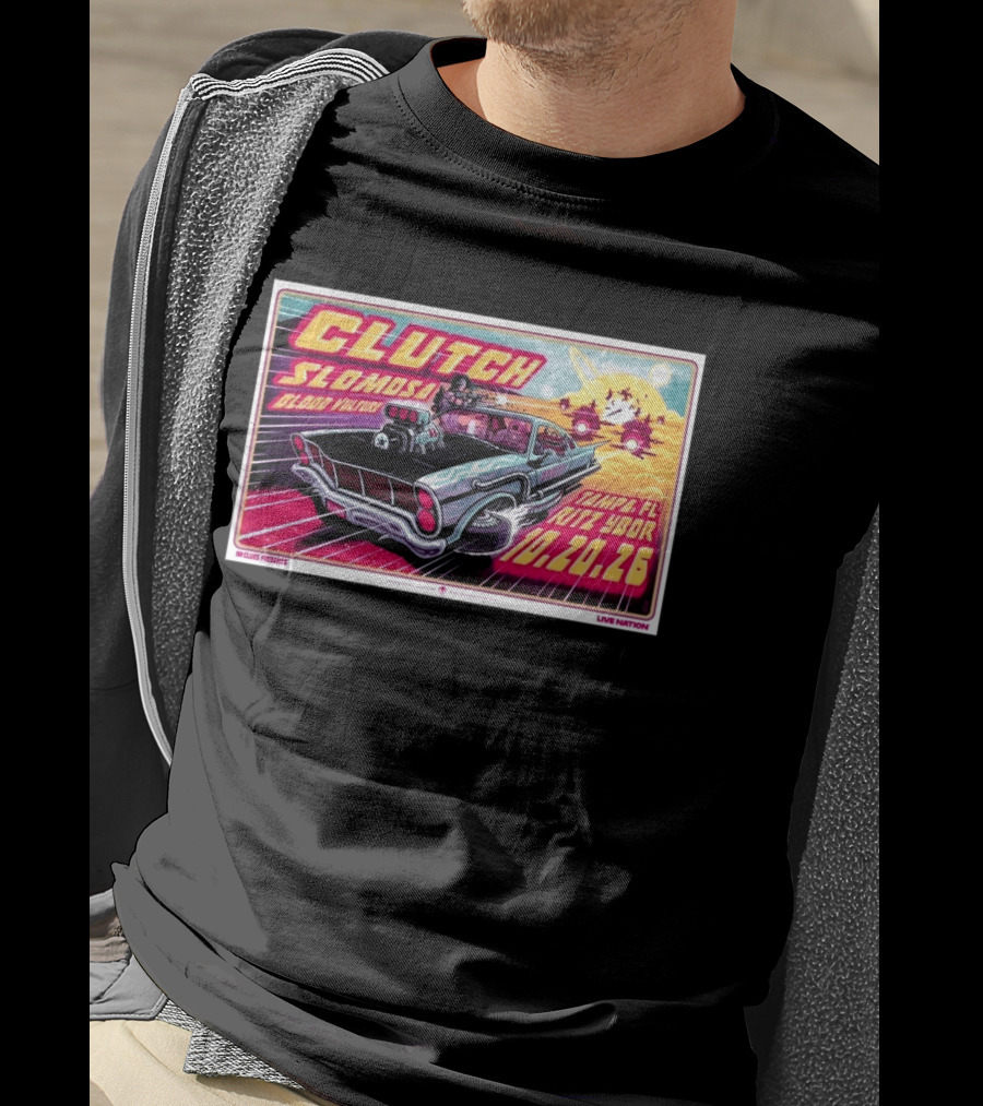 Clutch Slomosa Blood Vulture Tampa FL Ritz Ybor 10 20 26 Live Nation Promo Car T-Shirt
