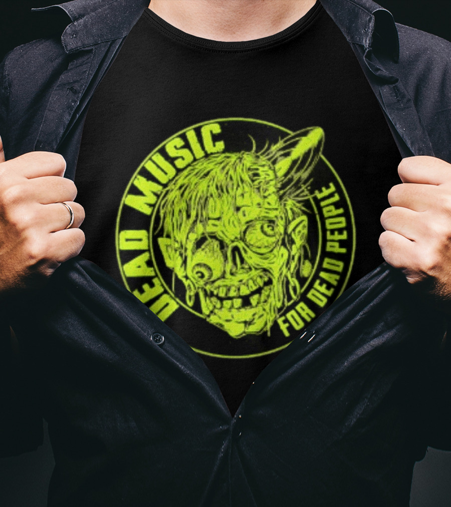 Zombie Vinyl Record Dead Music For Dead People T-Shirt