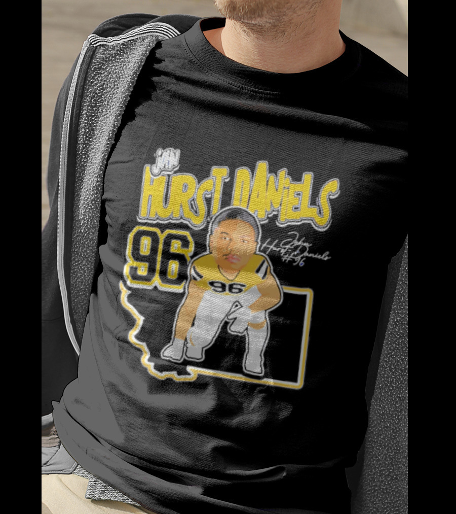 Montana State Bobcats 2026 Hurst Daniels 96 Player Caricature T-Shirt