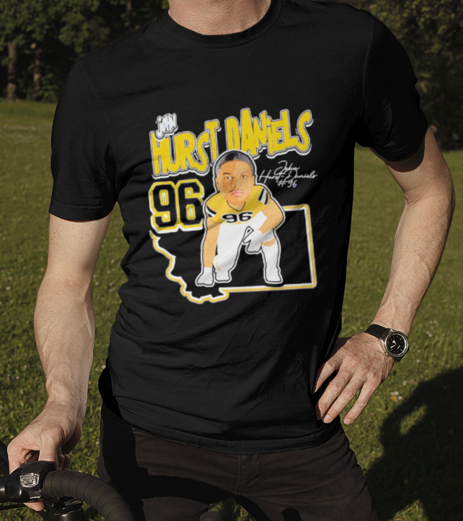 Montana State Bobcats 2026 Hurst Daniels 96 Player Caricature T-Shirt