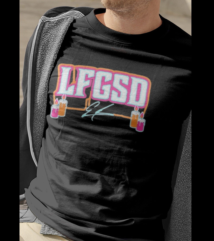 LFGSD Ethan San Diego Padres Candles T-Shirt