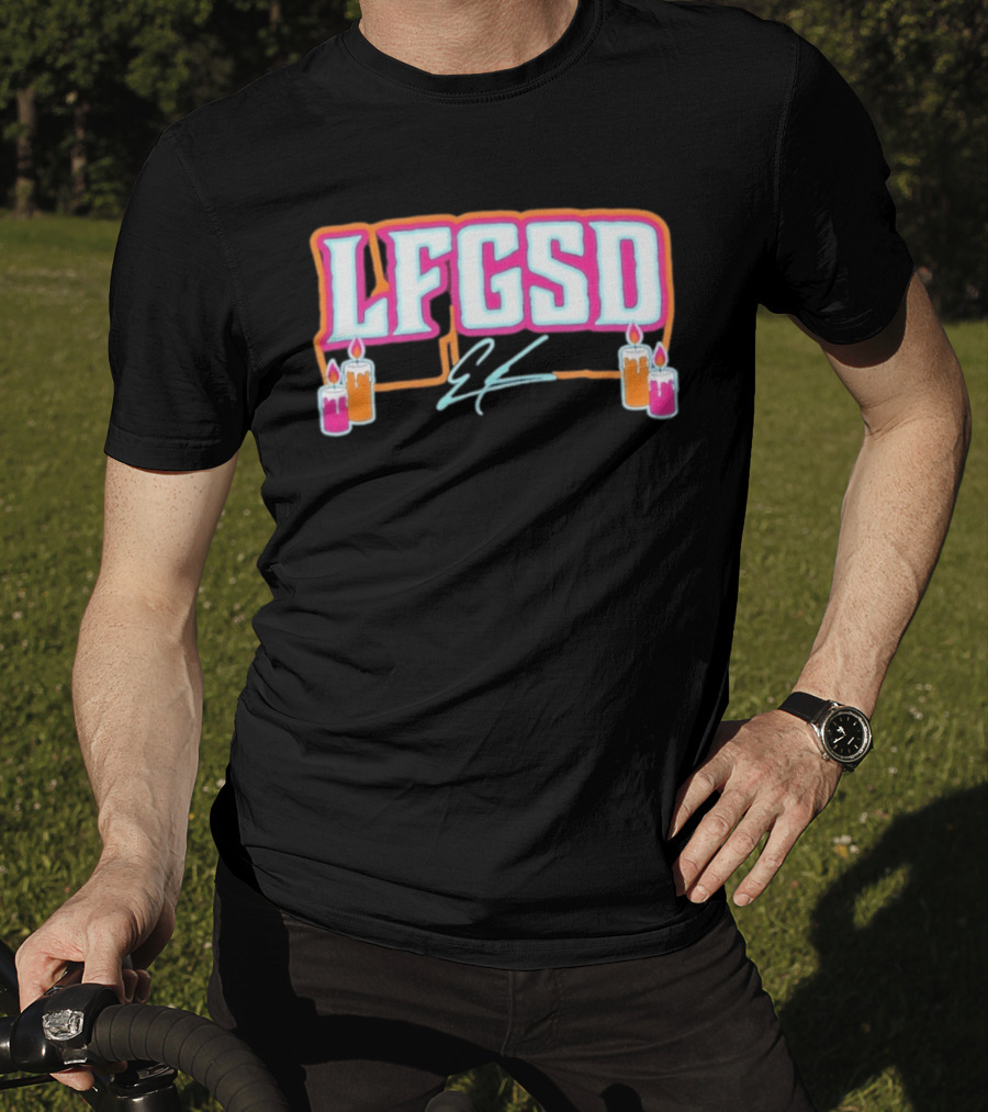LFGSD Ethan San Diego Padres Candles T-Shirt