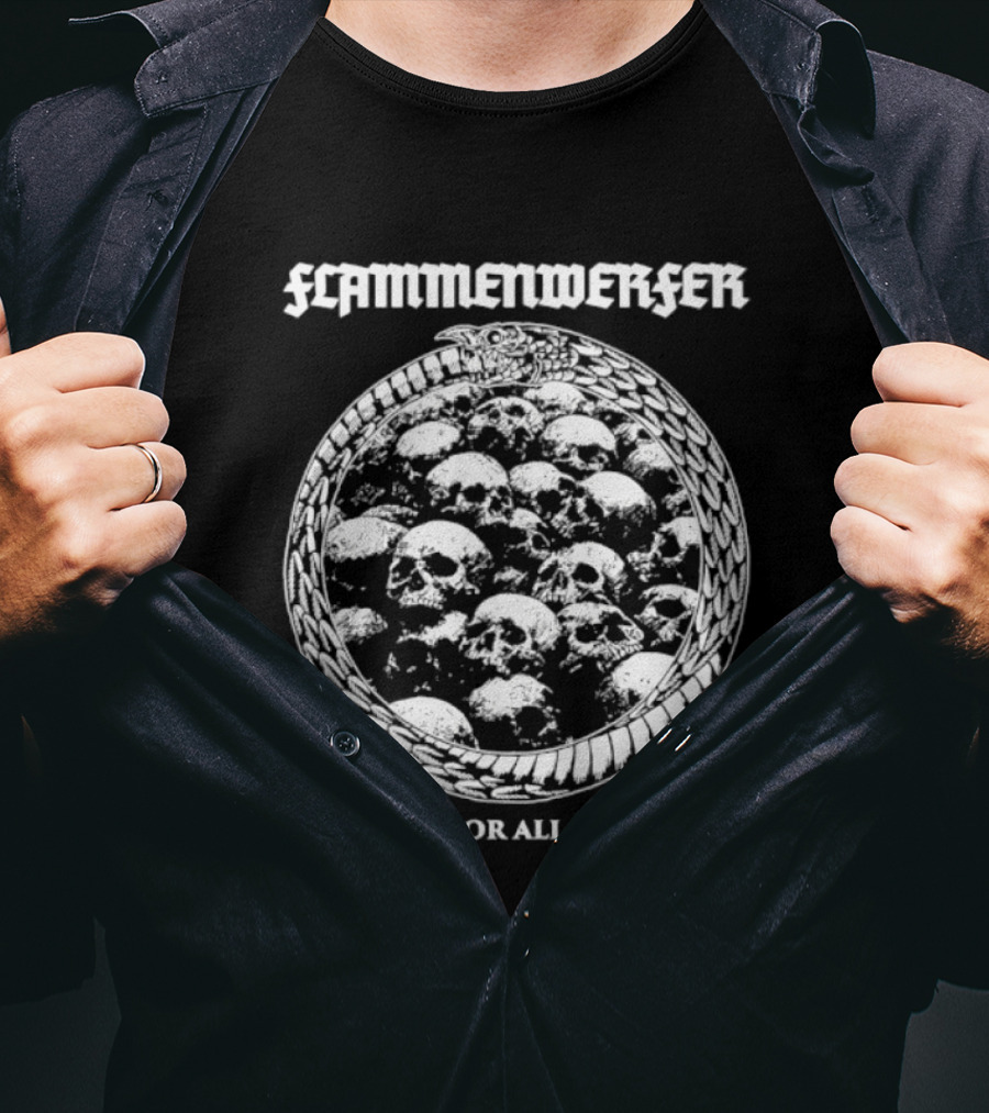 Flammenwerfer A Noose For All Traitors Skulls Circle T-Shirt