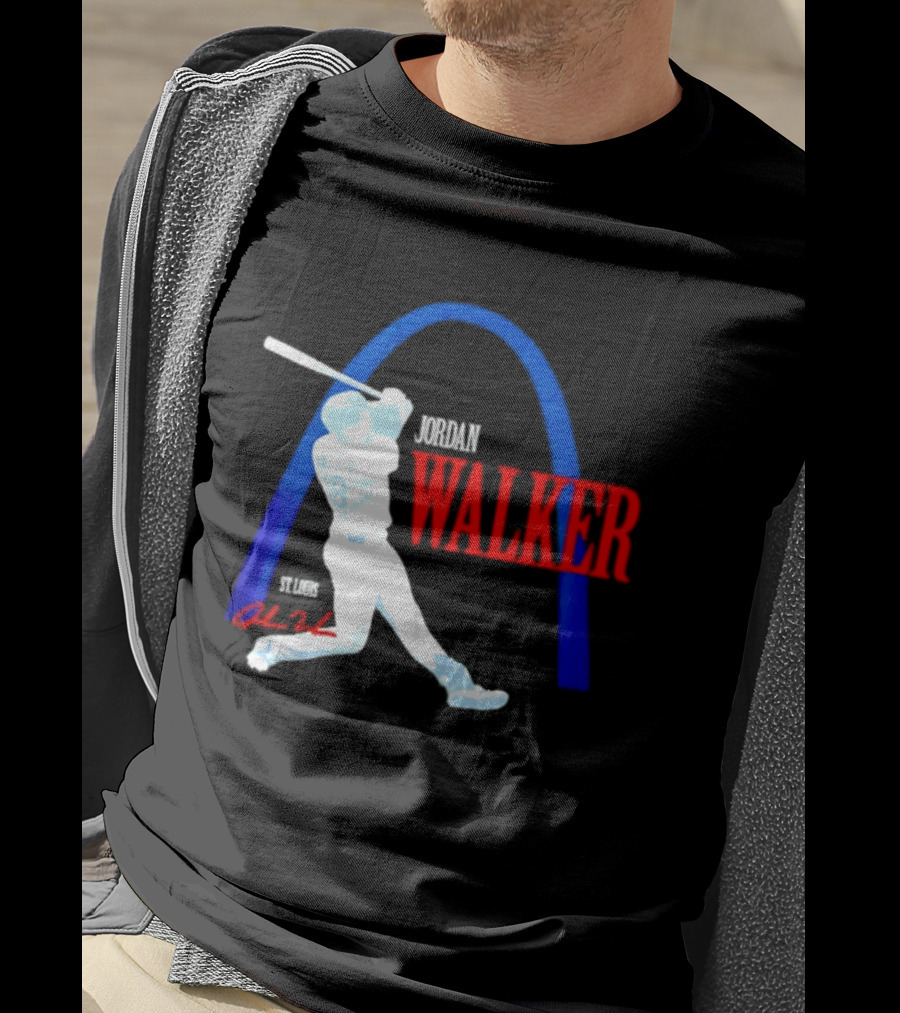 Jordan Walker St Louis Cardinals Gateway Arch Baseball Player T-Shirt