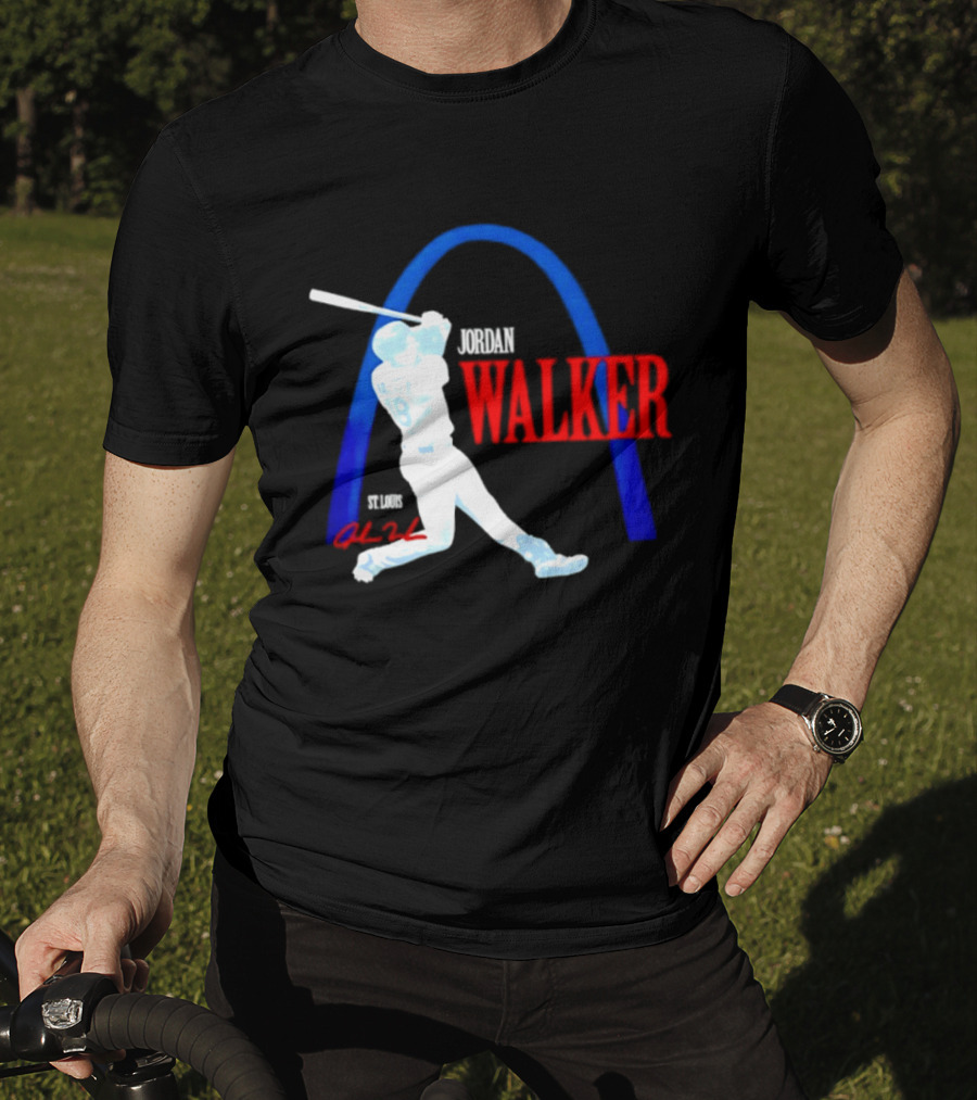 Jordan Walker St Louis Cardinals Gateway Arch Baseball Player T-Shirt