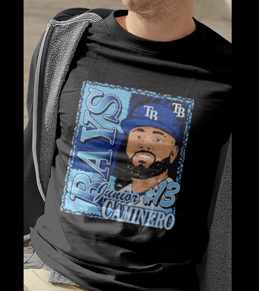 Junior Caminero #13 Tampa Bay Rays TB Player Profile T-Shirt