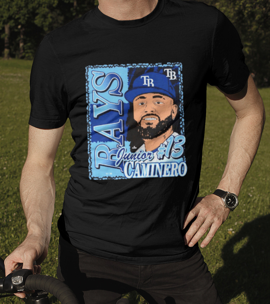 Junior Caminero #13 Tampa Bay Rays TB Player Profile T-Shirt