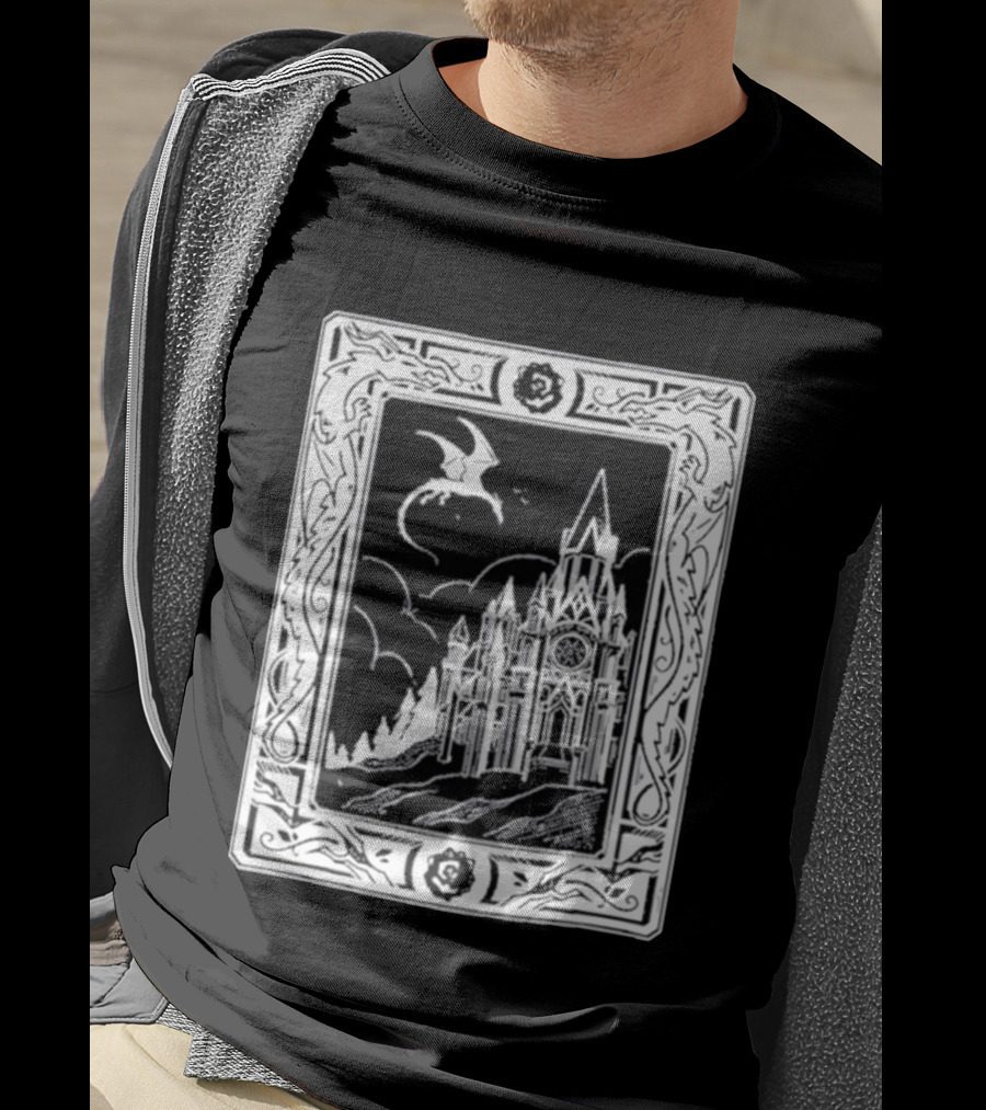GeminiTay Castle Dragon Gothic Fantasy T-Shirt