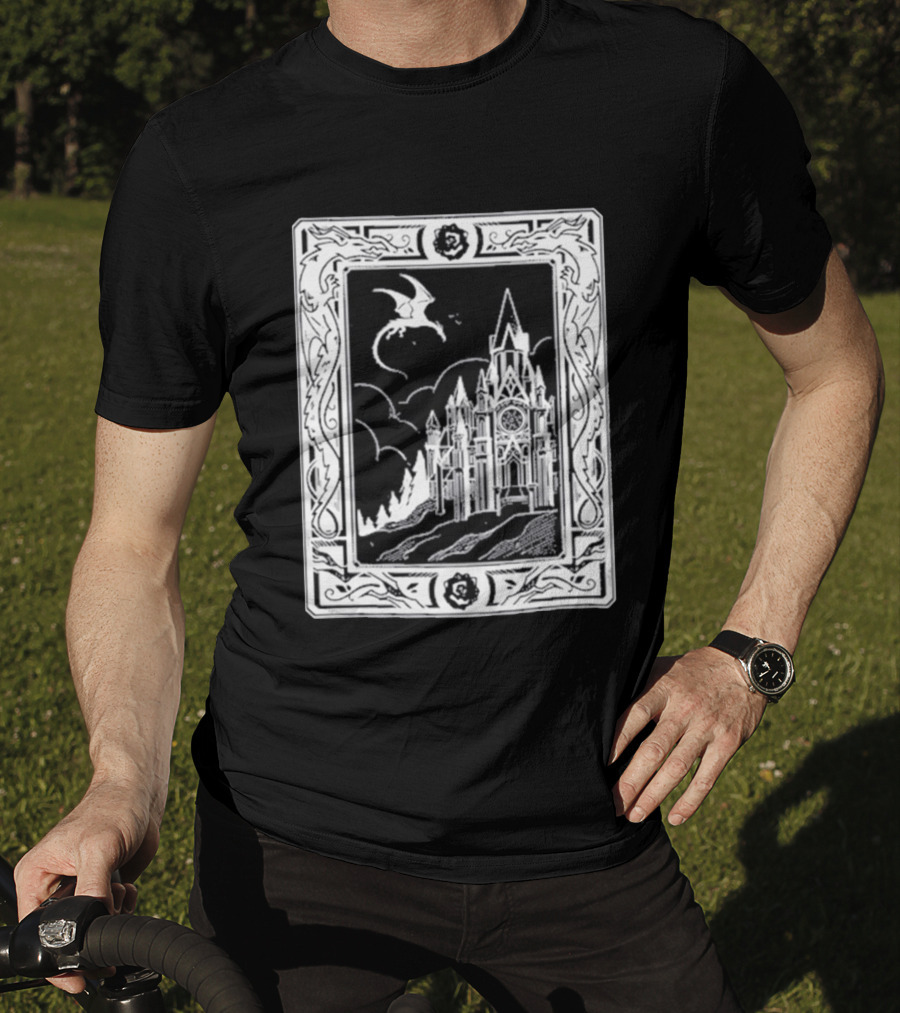 GeminiTay Castle Dragon Gothic Fantasy T-Shirt