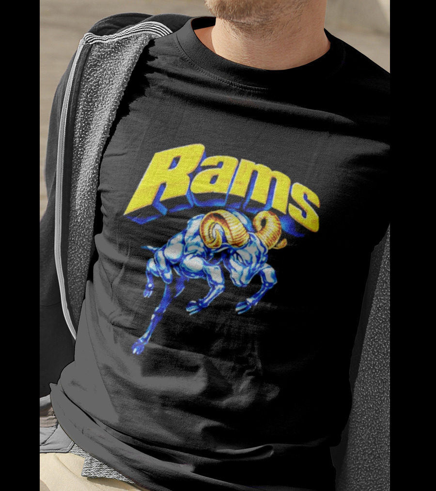 Rams Blue Horn Sports Los Angeles Fan T-Shirt