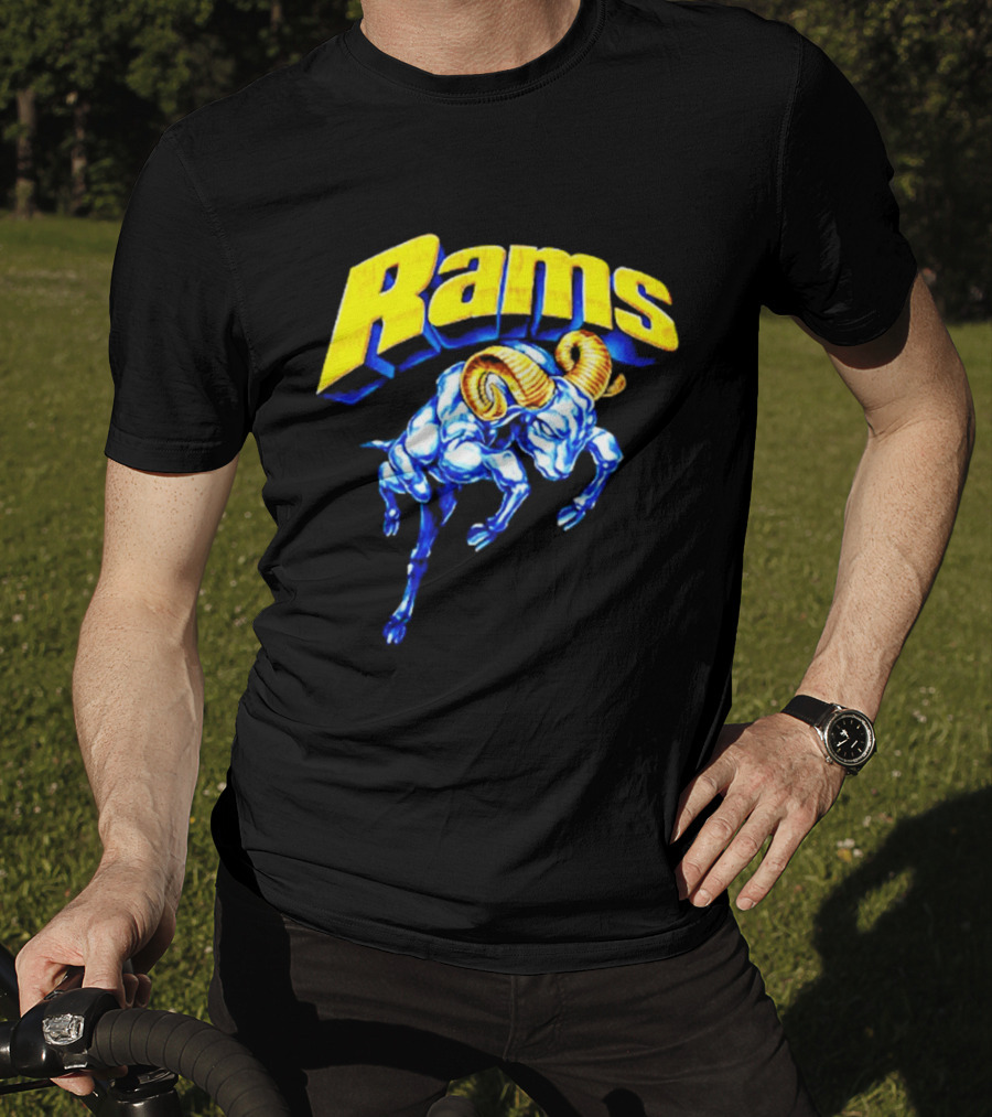 Rams Blue Horn Sports Los Angeles Fan T-Shirt