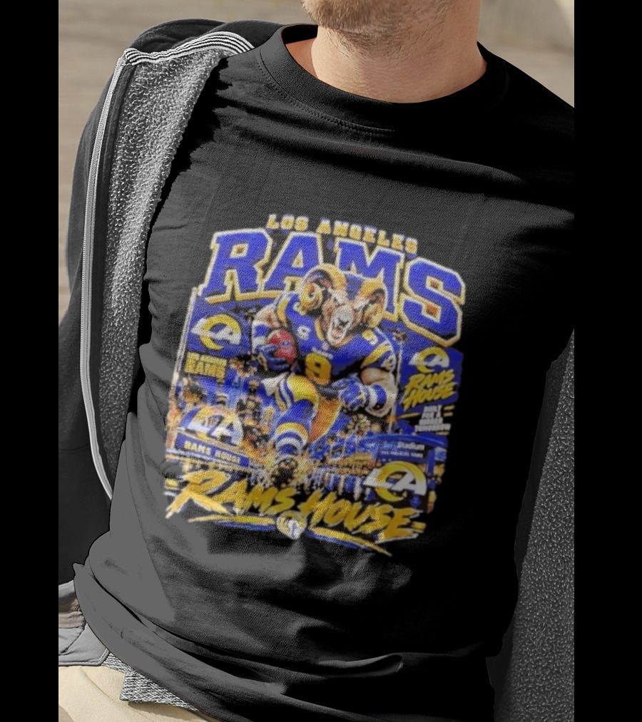 Los Angeles Rams House Ram Mascot SoFi Stadium Football Fan Gear T-Shirt