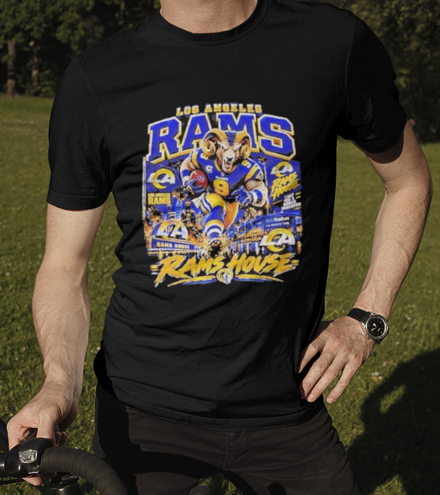 Los Angeles Rams House Ram Mascot SoFi Stadium Football Fan Gear T-Shirt