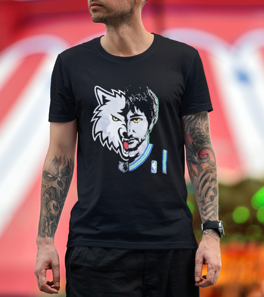 Majestic Ricky Rubio Minnesota Timberwolves NBA Game Face T-Shirt