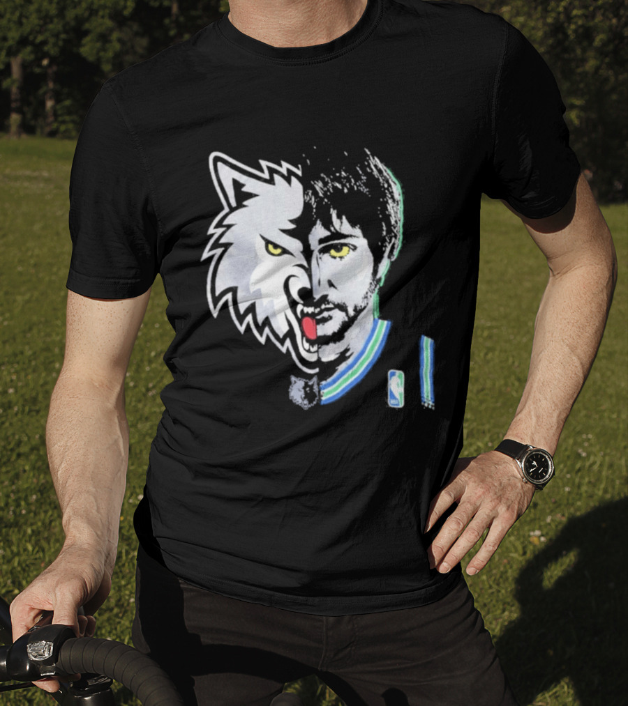 Majestic Ricky Rubio Minnesota Timberwolves NBA Game Face T-Shirt