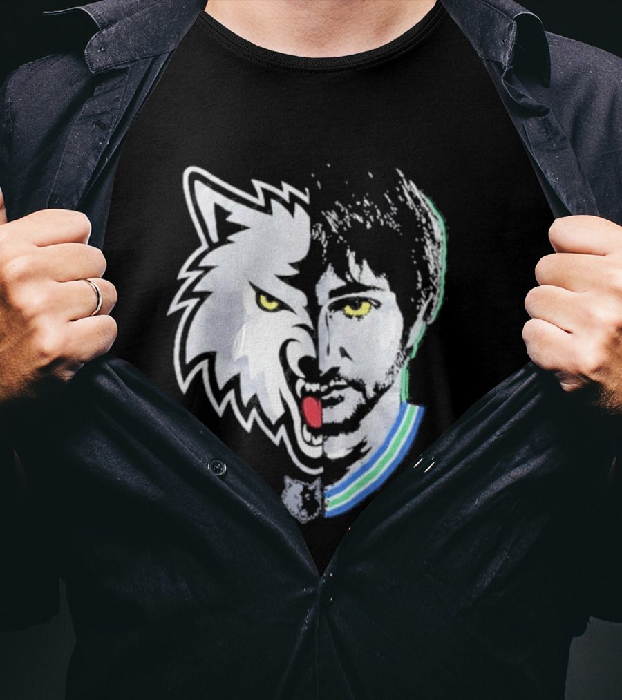 Majestic Ricky Rubio Minnesota Timberwolves NBA Game Face T-Shirt