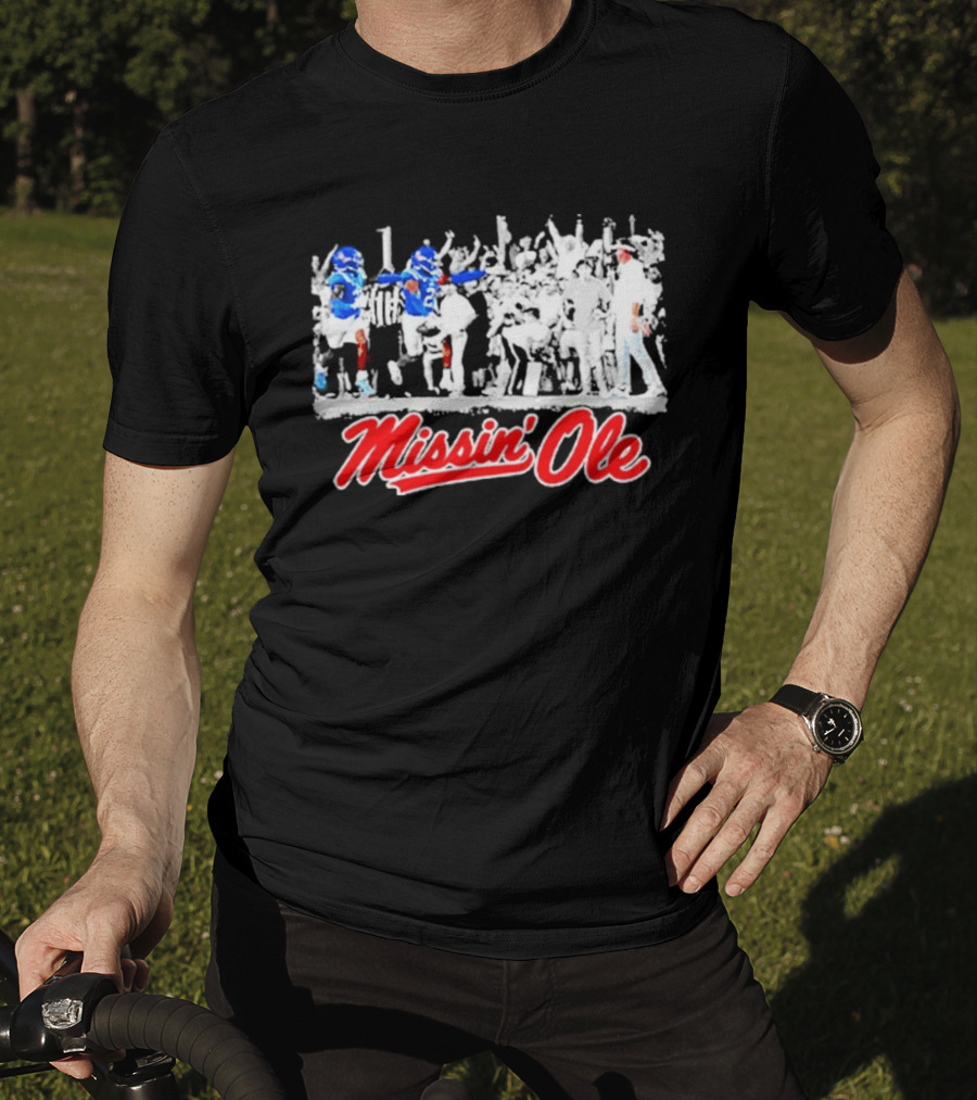 Missin Ole Miss Football Sideline Game Day Enthusiasts T-Shirt