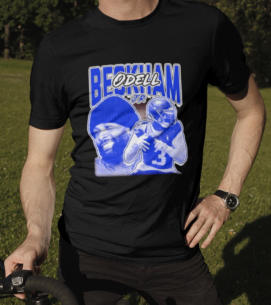 Odell Beckham Jr New York Giants Beckham JR Football Helmets Sports T-Shirt
