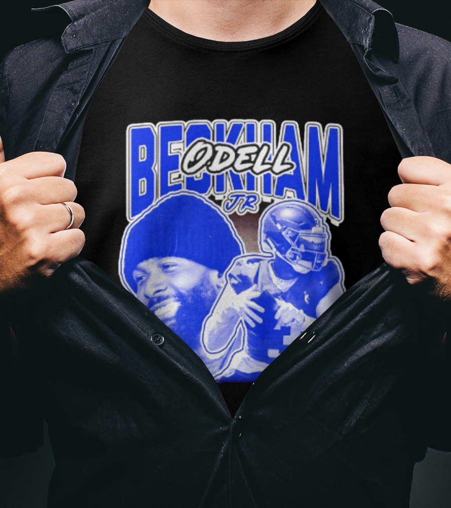 Odell Beckham Jr New York Giants Beckham JR Football Helmets Sports T-Shirt