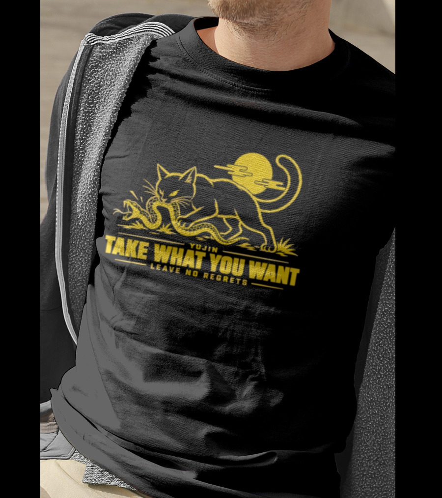 Yujin Take What You Want Leave No Regrets Cat And Snake Sun Scene T-Shirt