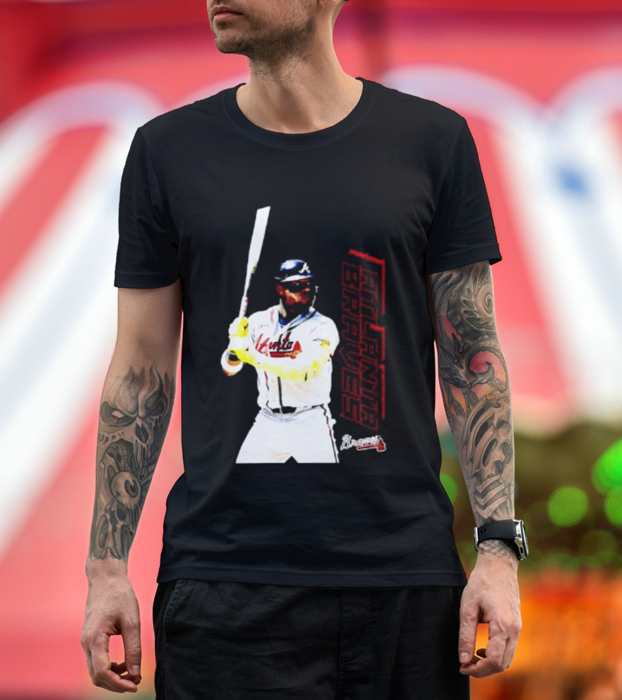 Ronald Acuña Jr Atlanta Braves Swing Action Baseball Player T-Shirt