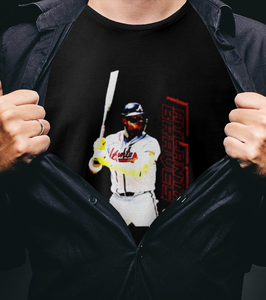 Ronald Acuña Jr Atlanta Braves Swing Action Baseball Player T-Shirt