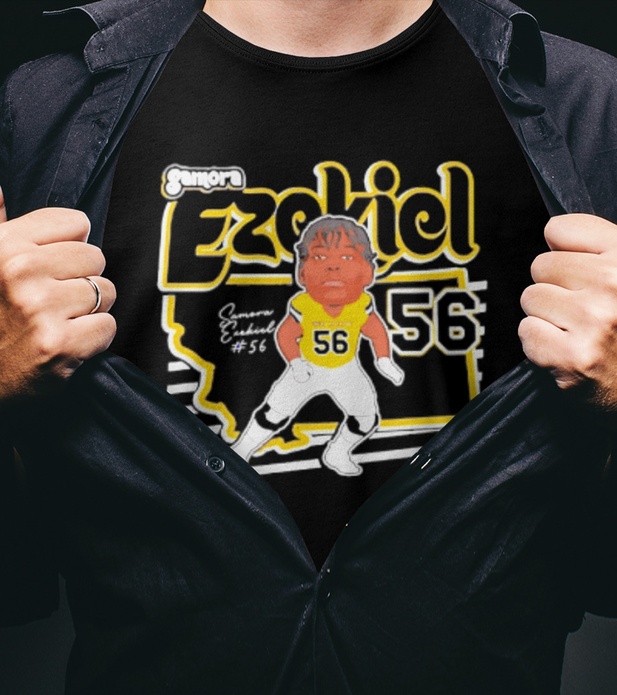 Ezekiel Montana State Bobcats Player 56 Samora 2026 Caricature T-Shirt