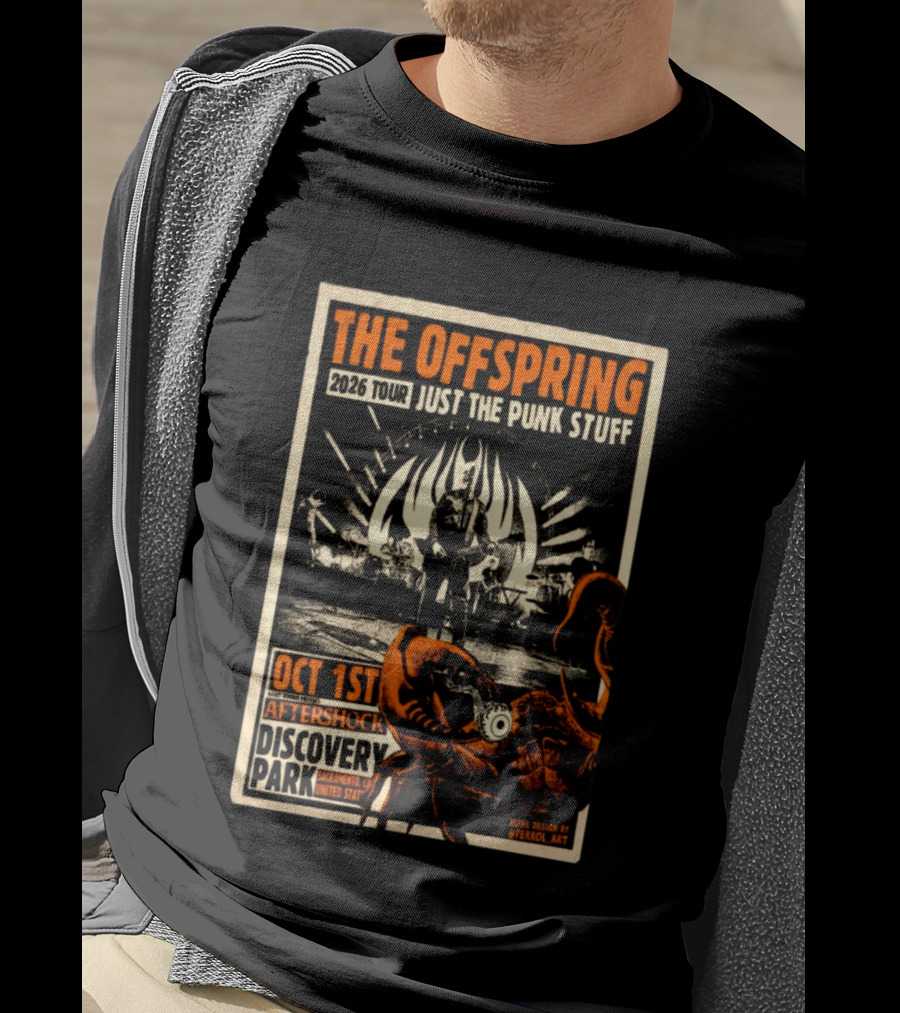 The Offspring 2026 Tour Just The Punk Stuff Aftershock Festival Discovery Park Sacramento Oct 1st T-Shirt