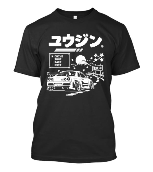 Tokyo Drive Tune Race JDM Car Mount Fuji Japan Racing Scene T-Shirt