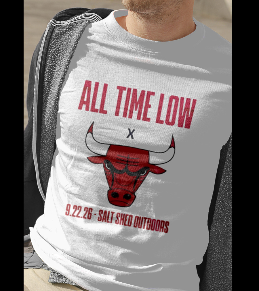 All Time Low Chicago Bulls Collaboration Salt Shed Outdoors 9.22.26 T-Shirt