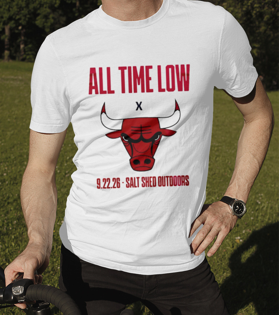All Time Low Chicago Bulls Collaboration Salt Shed Outdoors 9.22.26 T-Shirt