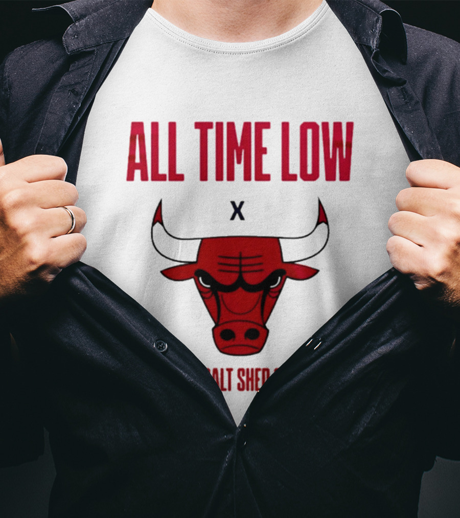 All Time Low Chicago Bulls Collaboration Salt Shed Outdoors 9.22.26 T-Shirt