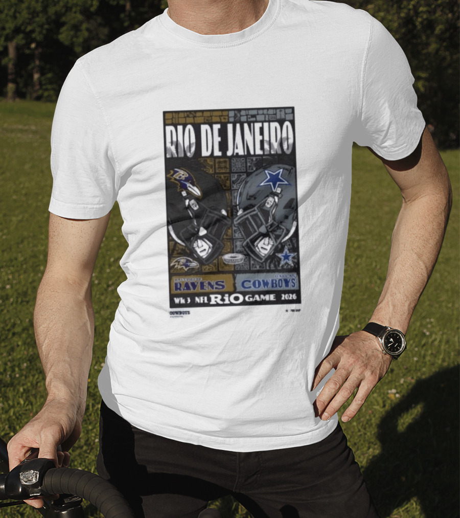 Rio De Janeiro Week 3 2026 NFL Ravens Cowboys Game T-Shirt
