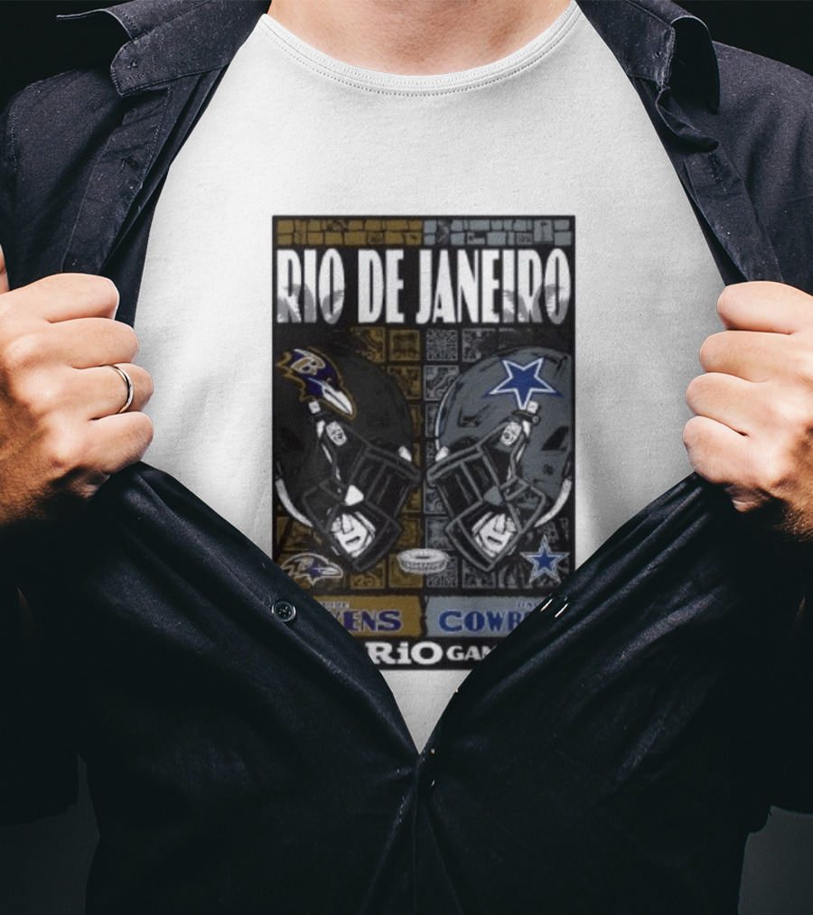 Rio De Janeiro Week 3 2026 NFL Ravens Cowboys Game T-Shirt