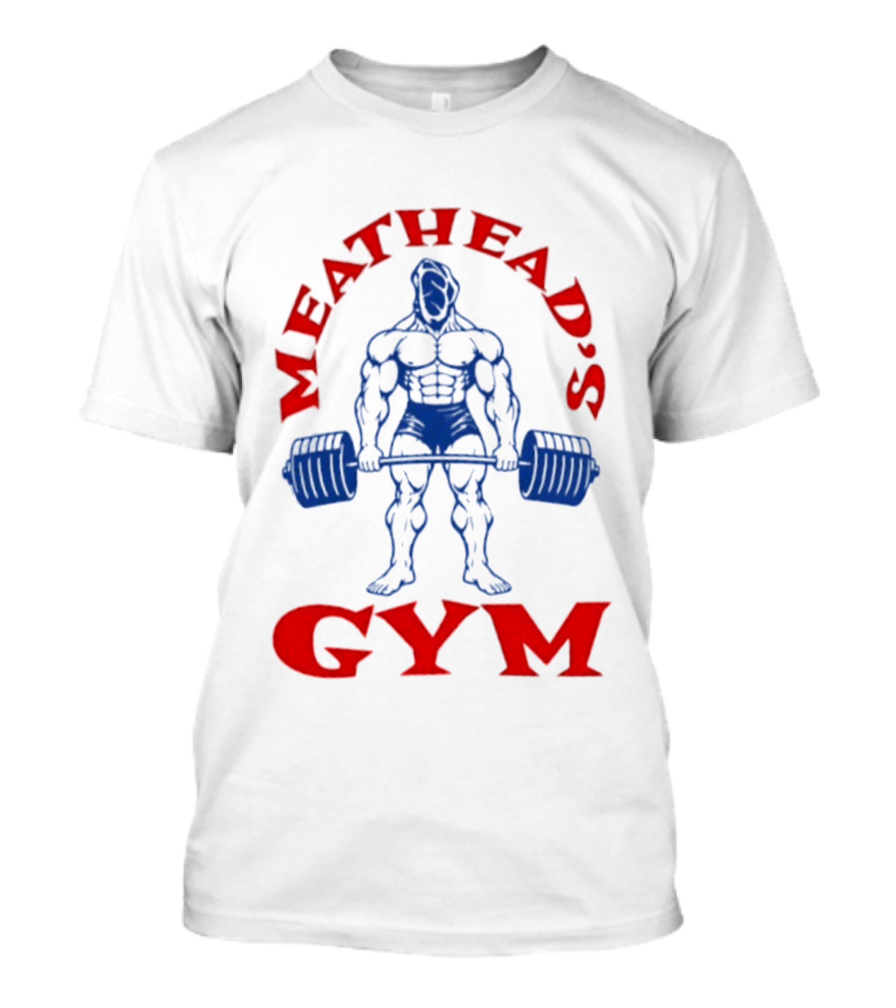 Meathead's Gym Bodybuilder Weightlifter Icon Bold Powerlifting Strength T-Shirt