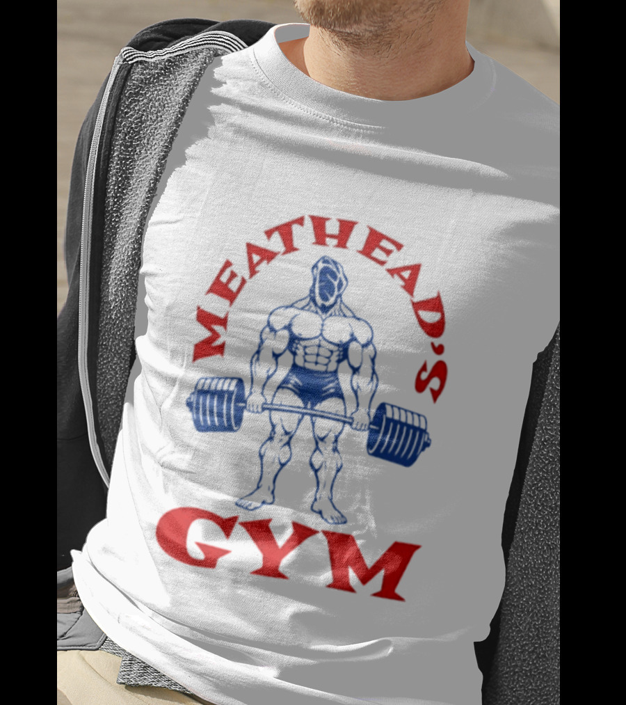 Meathead's Gym Bodybuilder Weightlifter Icon Bold Powerlifting Strength T-Shirt