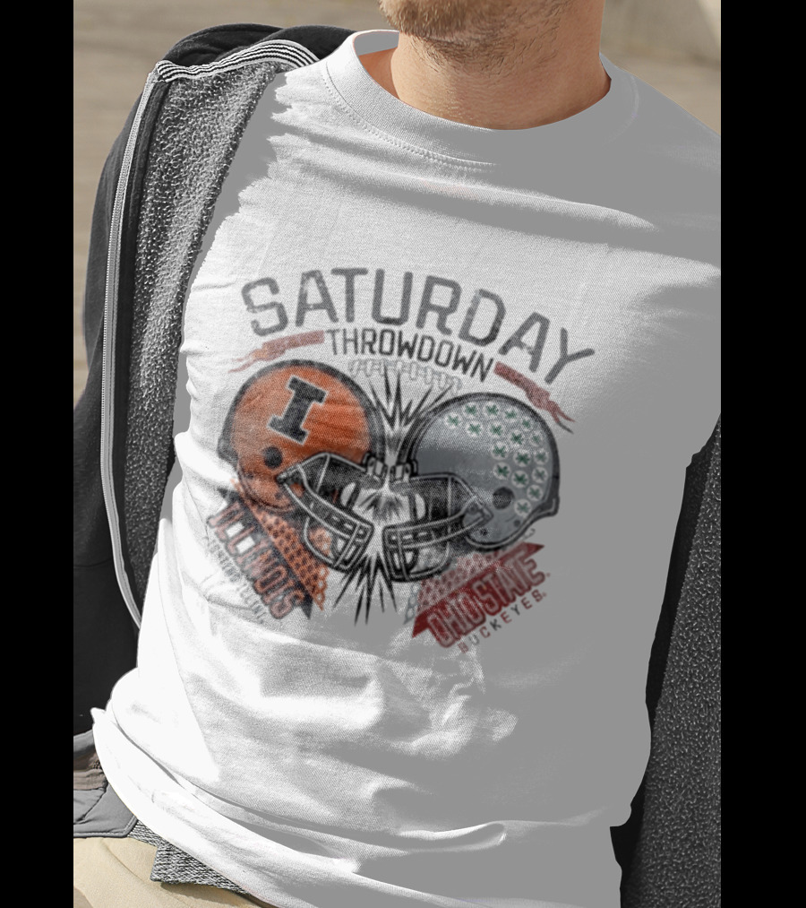 Ohio State Buckeyes Vs Illinois Fighting Illini Football Throwdown September 26 2026 Saturday T-Shirt