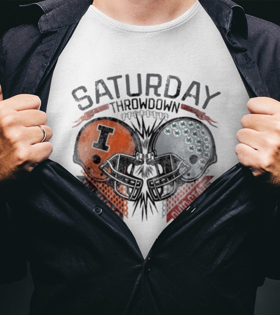 Ohio State Buckeyes Vs Illinois Fighting Illini Football Throwdown September 26 2026 Saturday T-Shirt